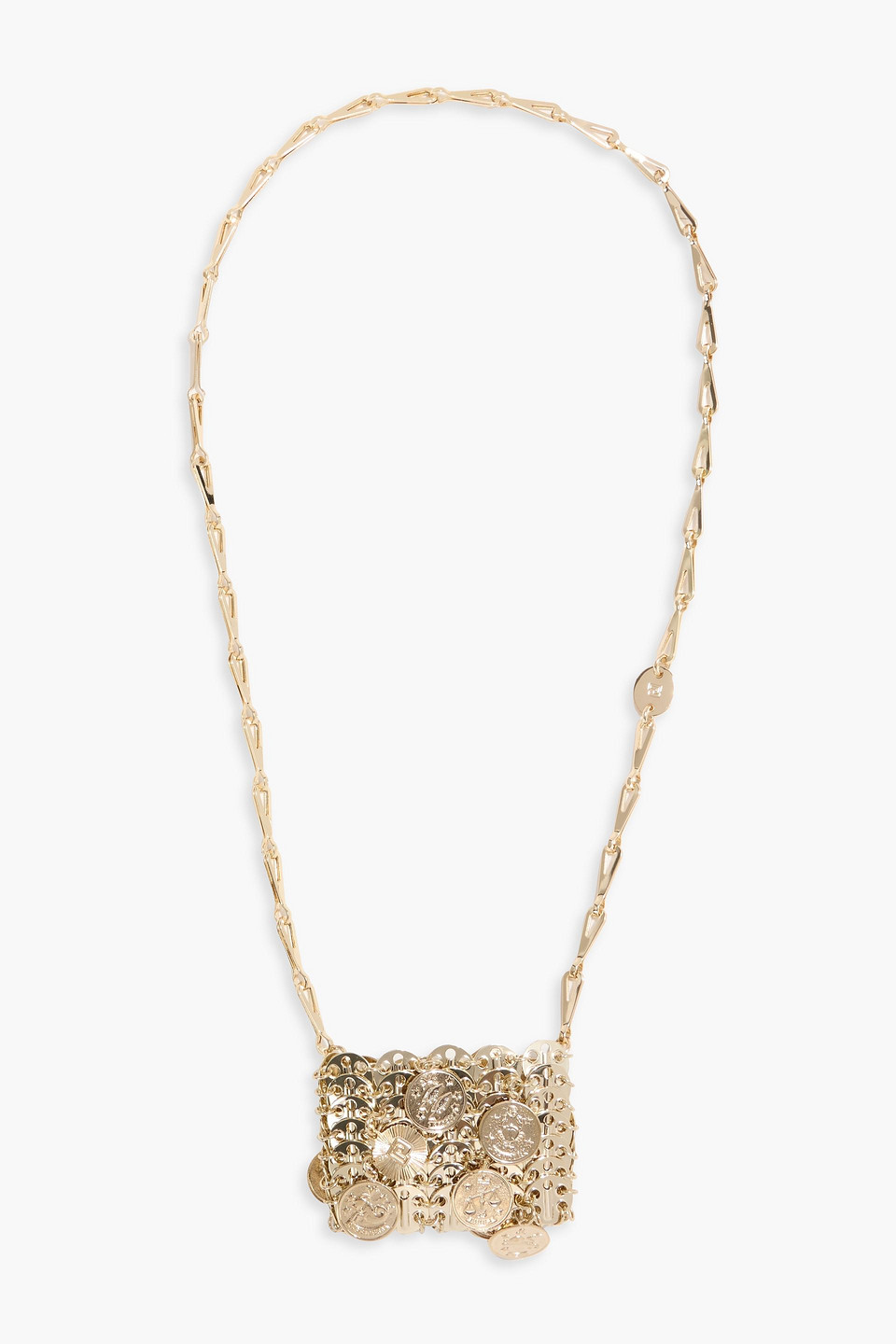 rabanne - 1969 micro embellished chainmail shoulder bag - metallic - onesize