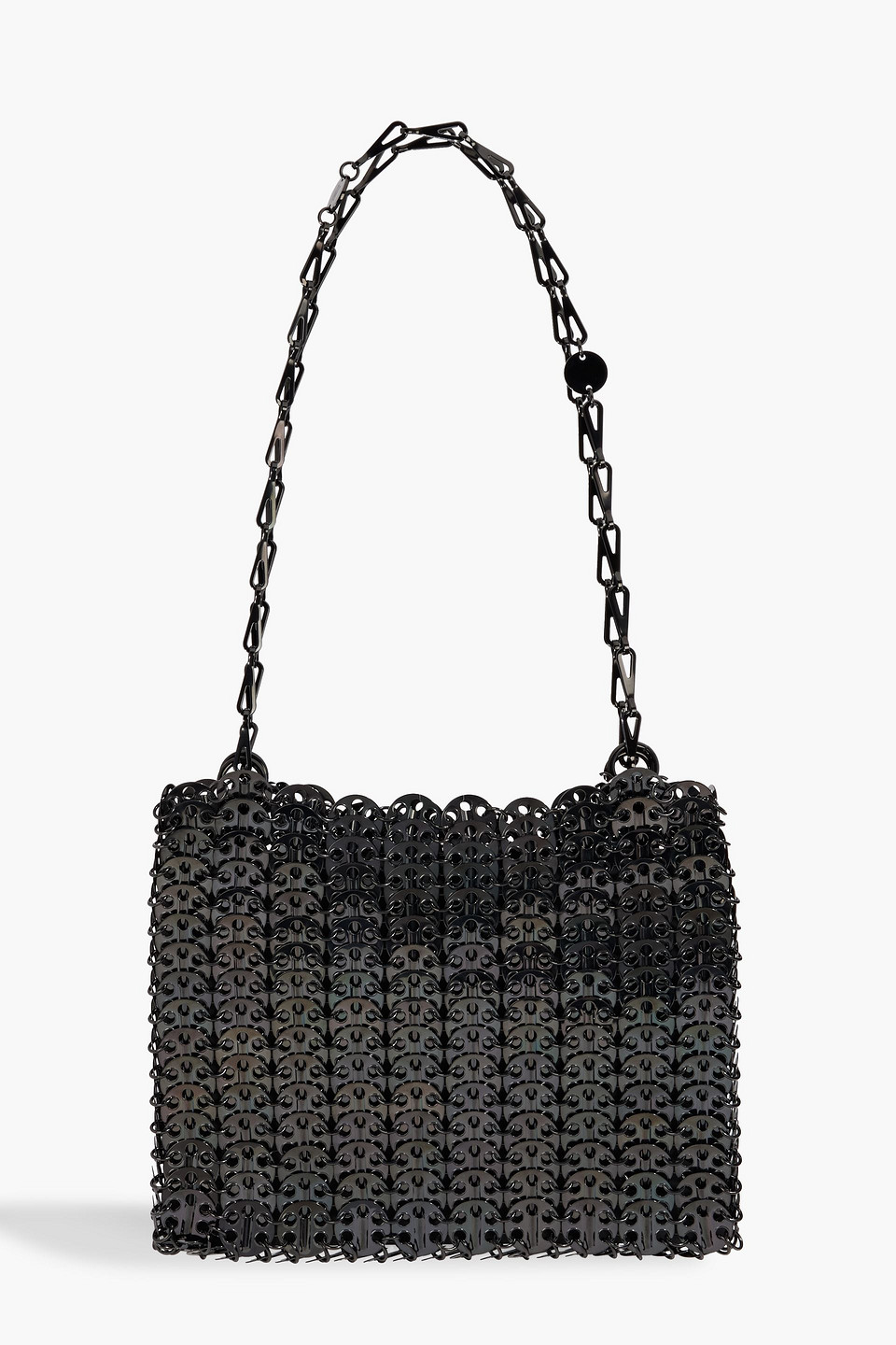 rabanne - iconic 1969 chainmail shoulder bag - black - onesize
