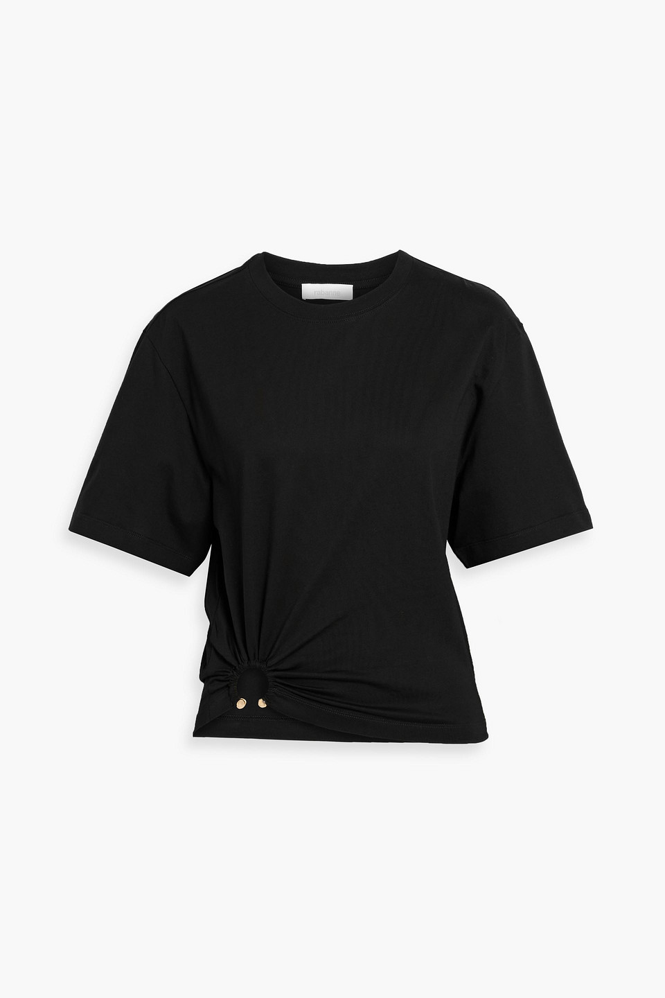 rabanne - embellished cotton-jersey t-shirt - black - s
