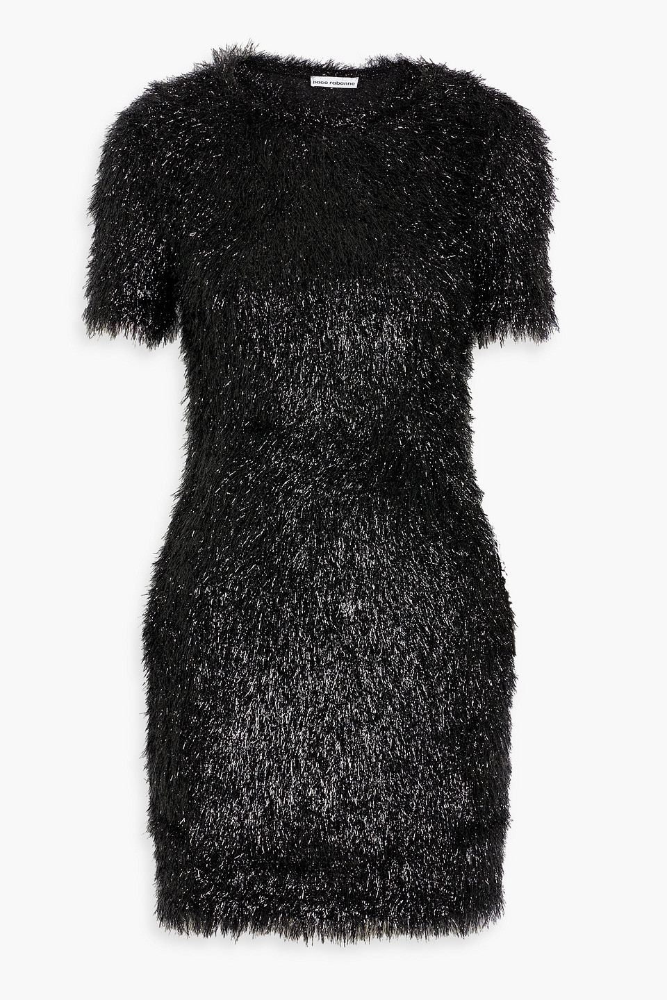 rabanne - tinsel mini dress - black - fr 36