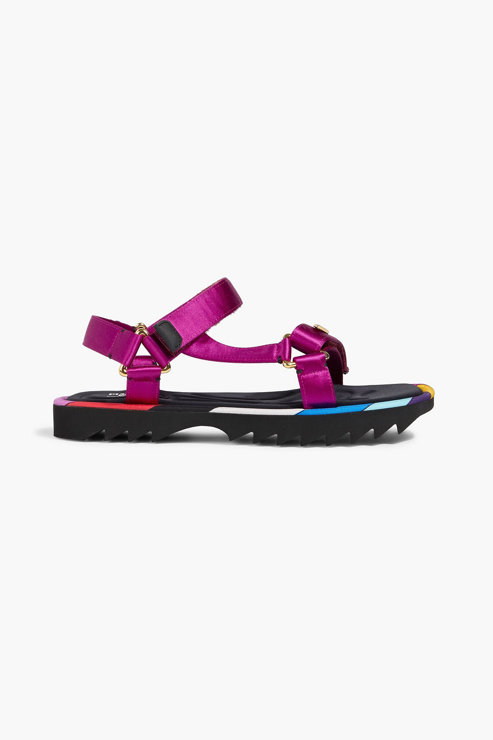 pucci - crush satin sandals - purple - eu 36