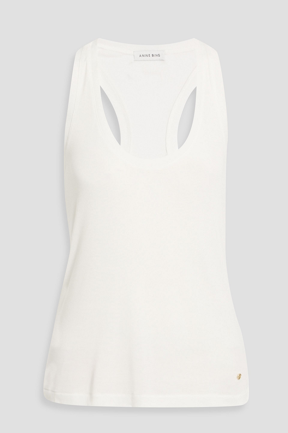 Anine Bing Micro Modal And Cashmere-blend Tank In Off-white
