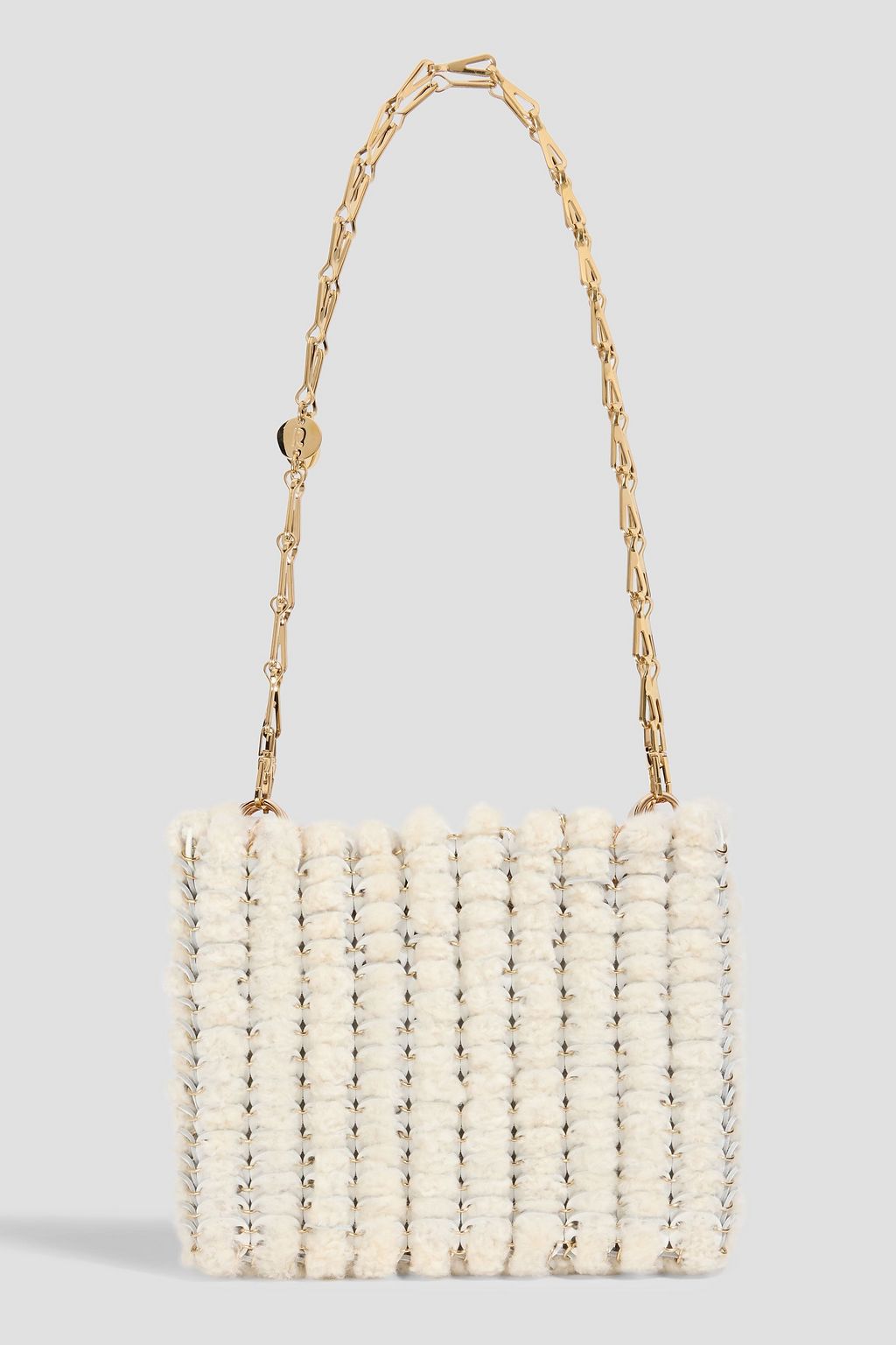 RABANNE 1969 Nano shearling shoulder bag | THE OUTNET