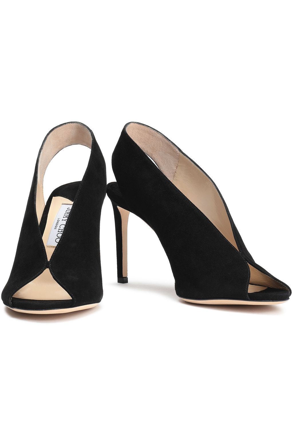 JIMMY CHOO Shar 85 suede slingback pumps