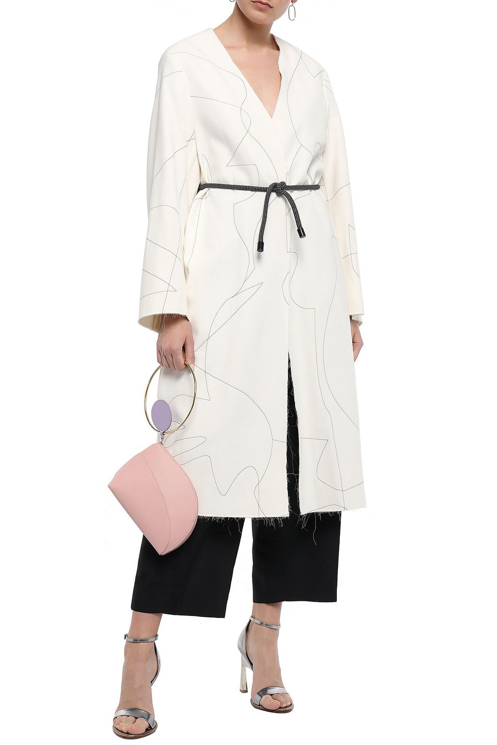 ROKSANDA Embroidered silk-cady coat