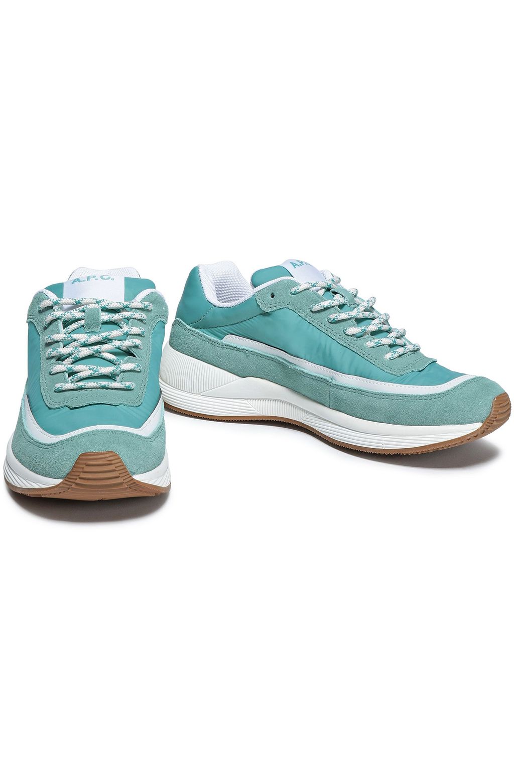 A.P.C. Suede and shell sneakers