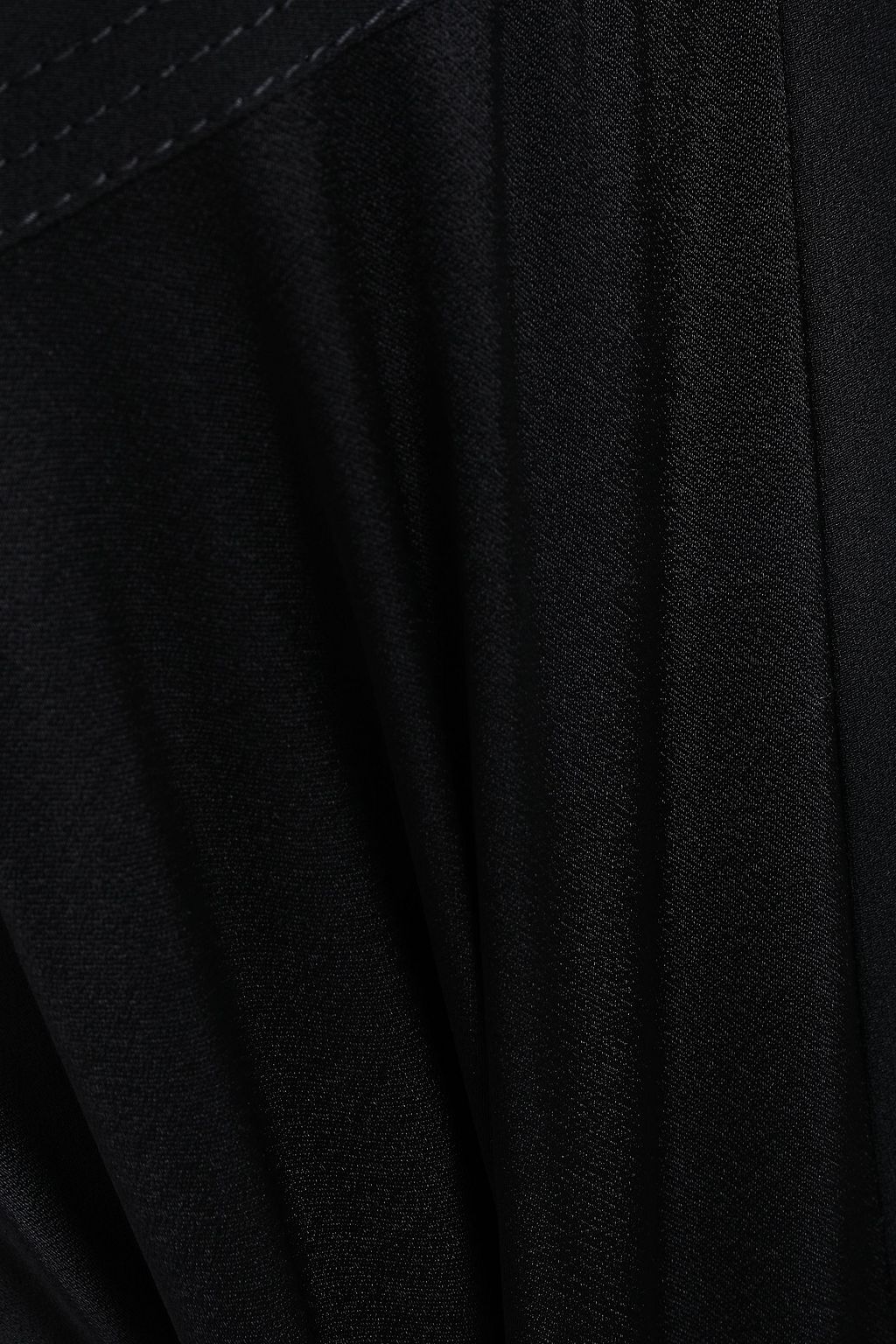 SONIA RYKIEL Satin-paneled crepe midi skirt
