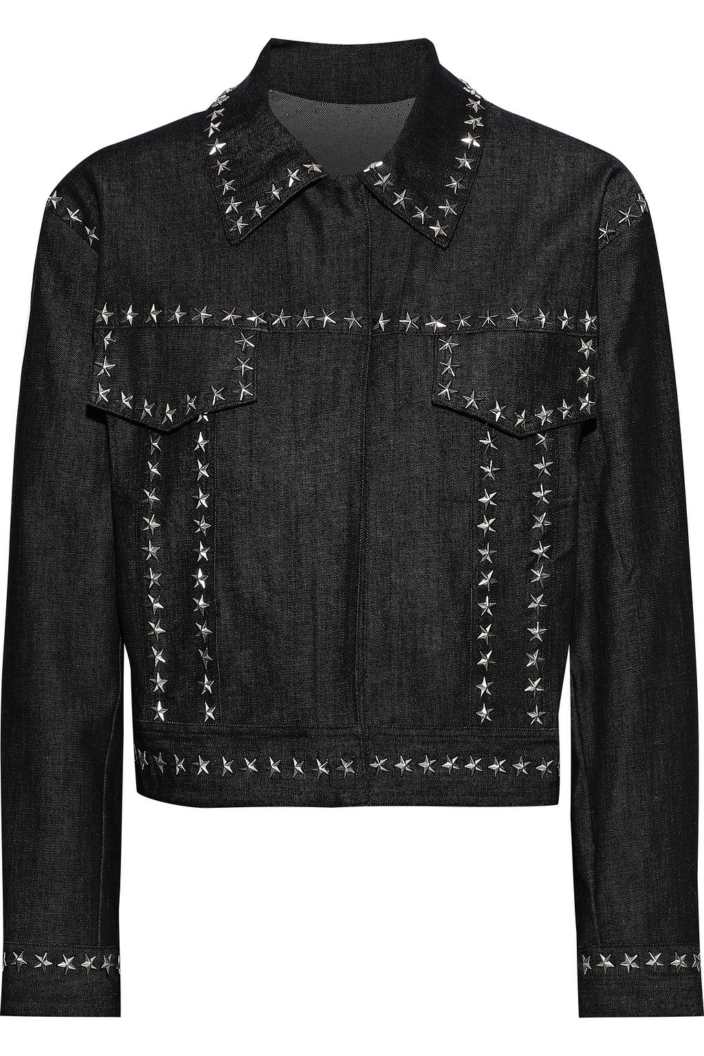 black denim jacket with studs