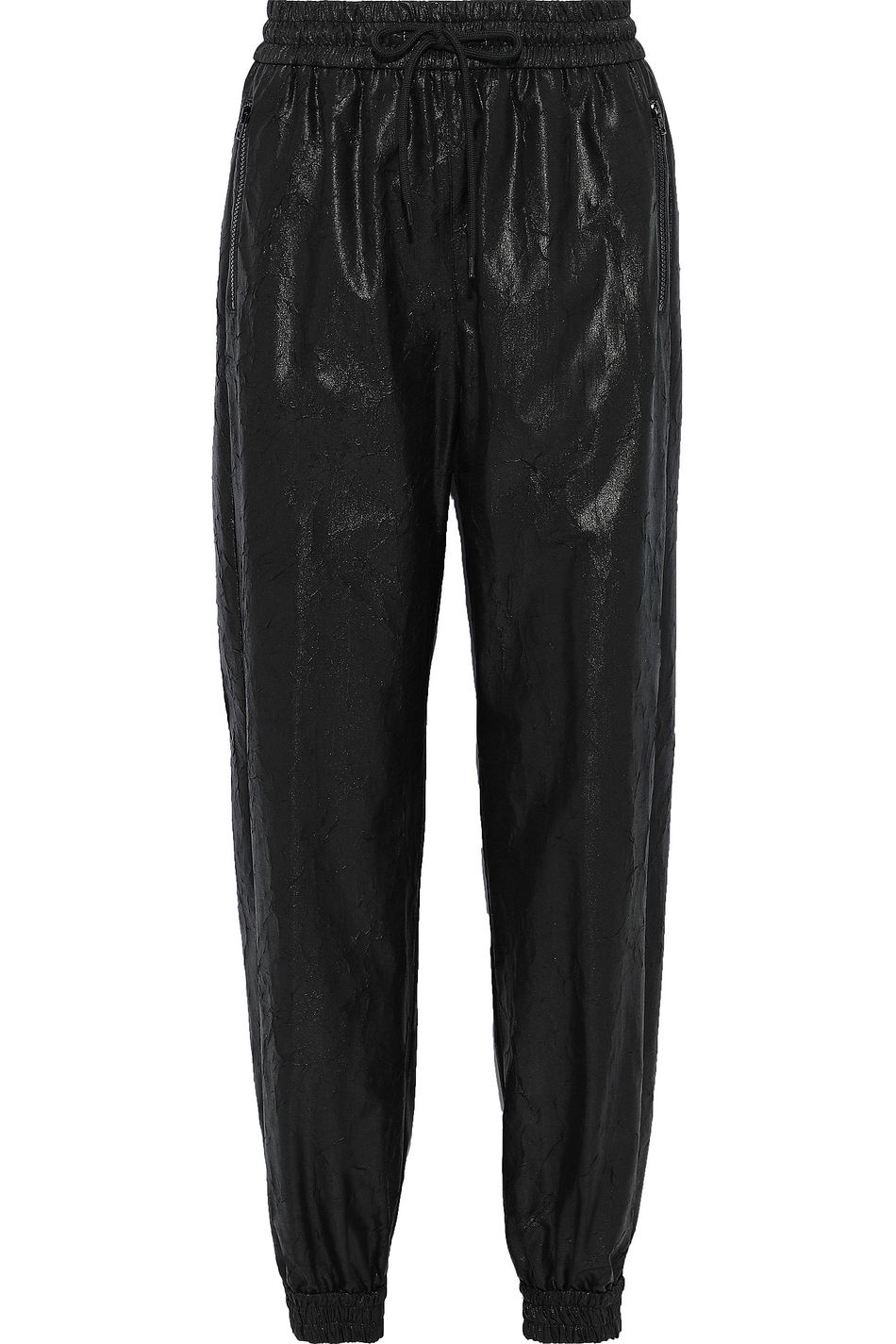 metallic track pants