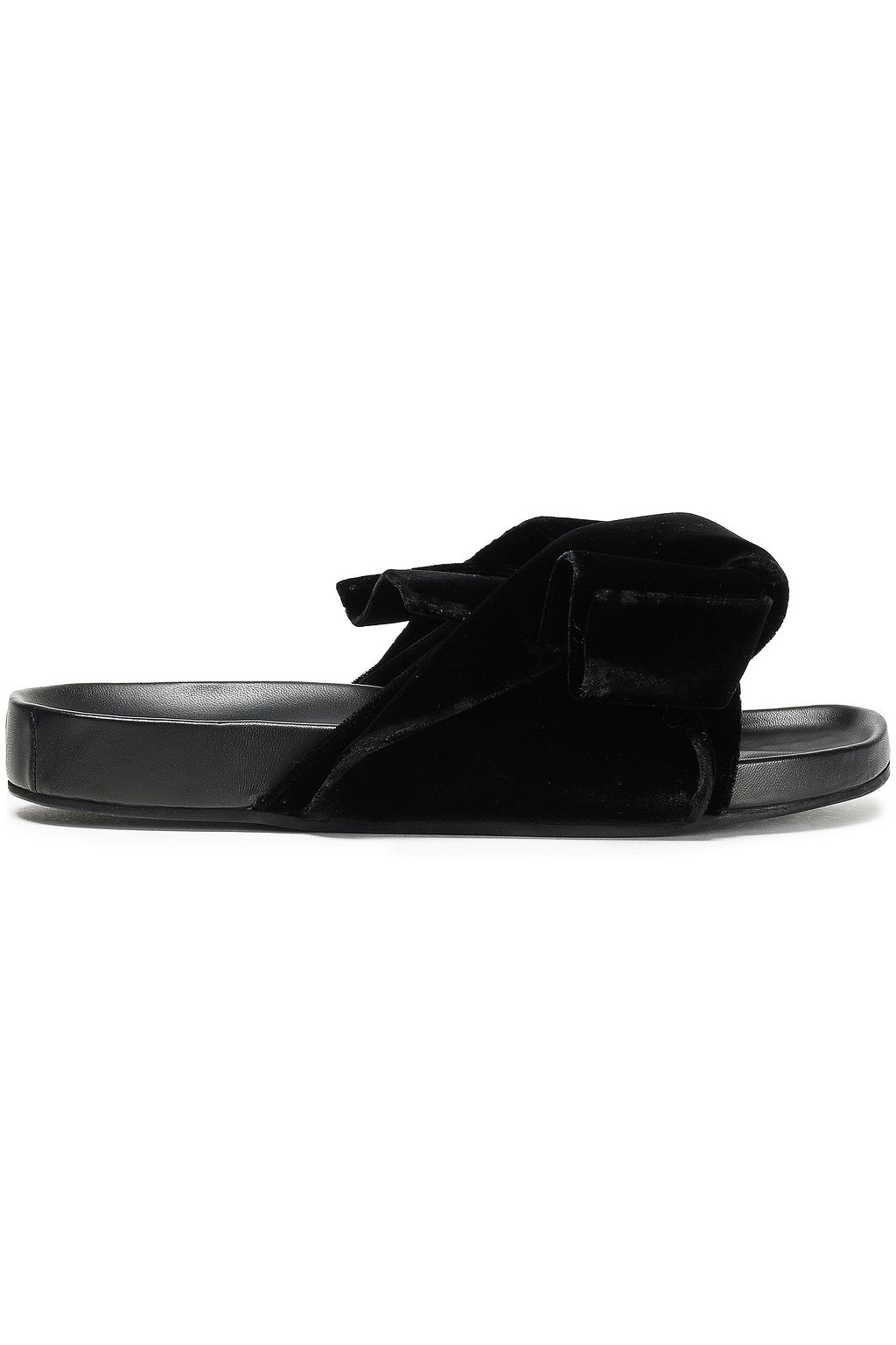 black velvet slides