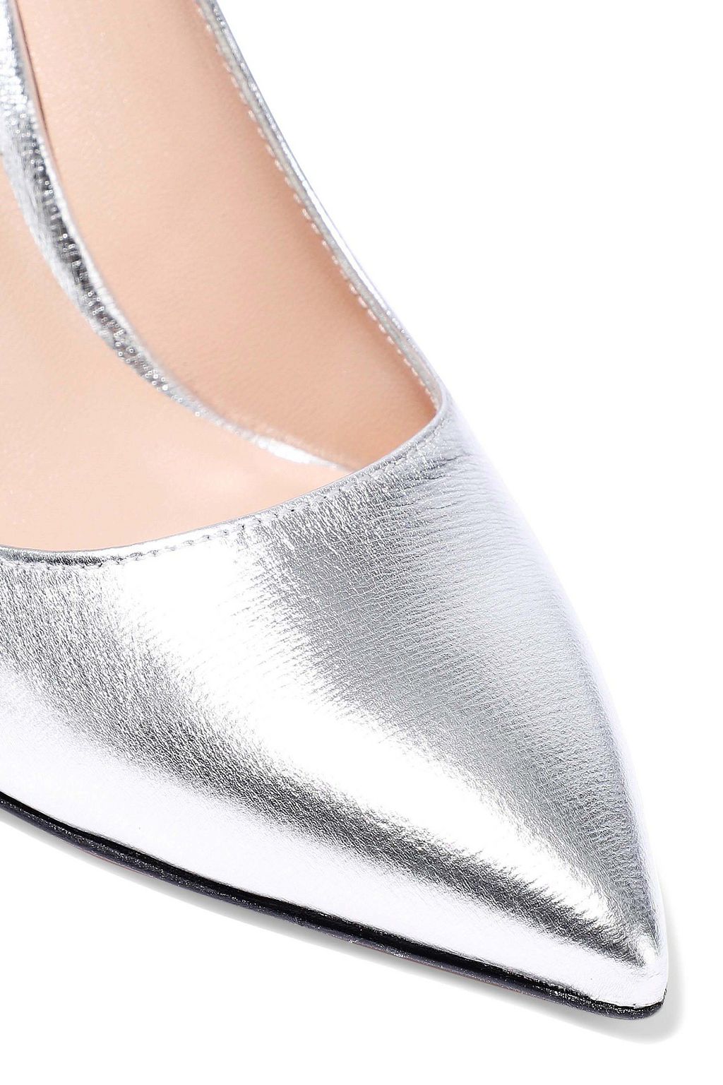 STUART WEITZMAN Metallic leather pumps