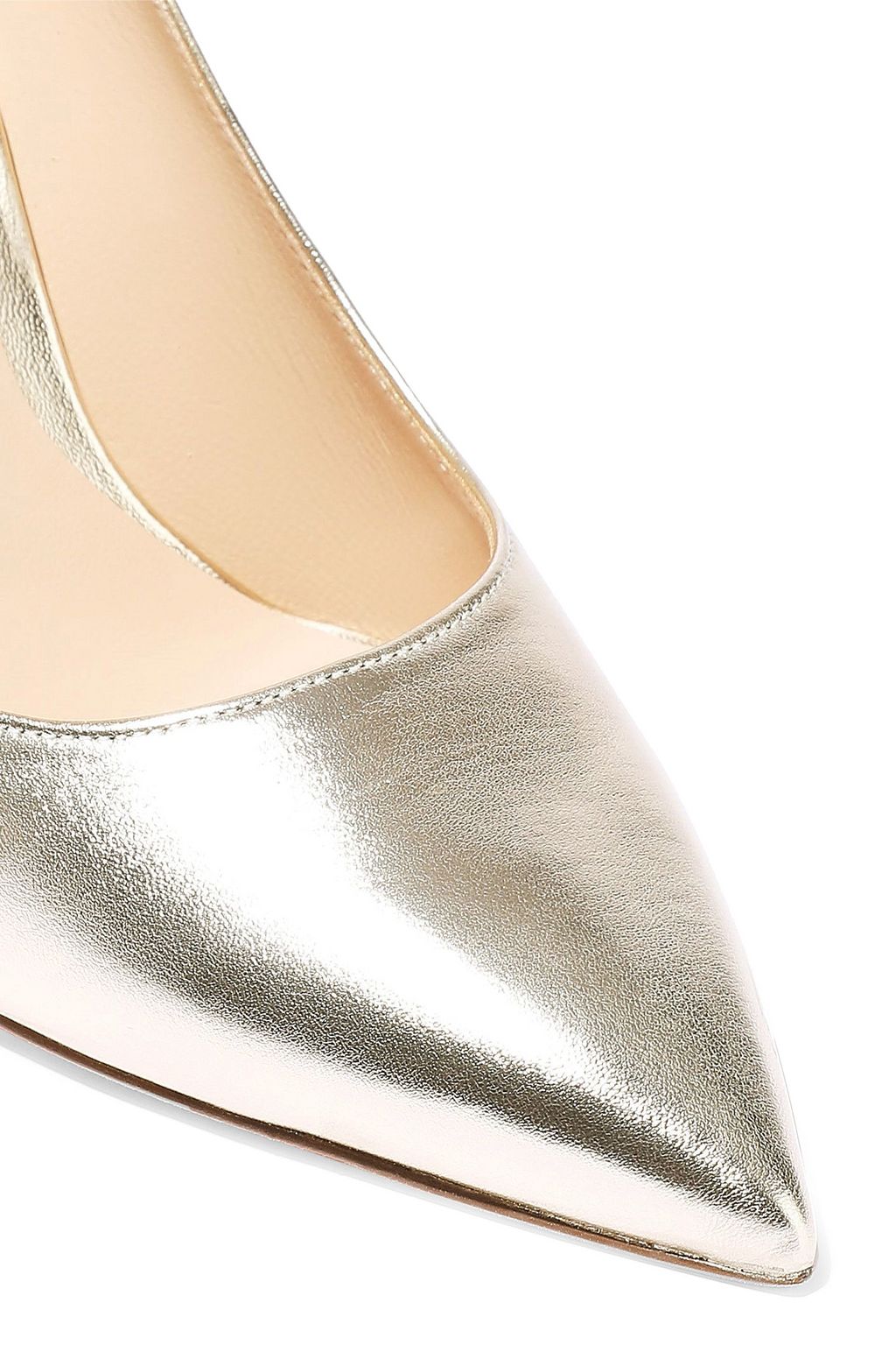 STUART WEITZMAN Metallic leather pumps