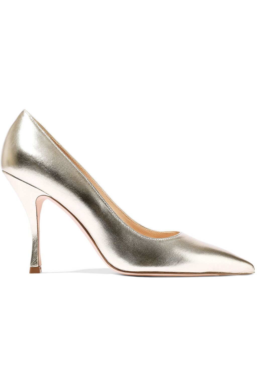 stuart weitzman metallic pumps