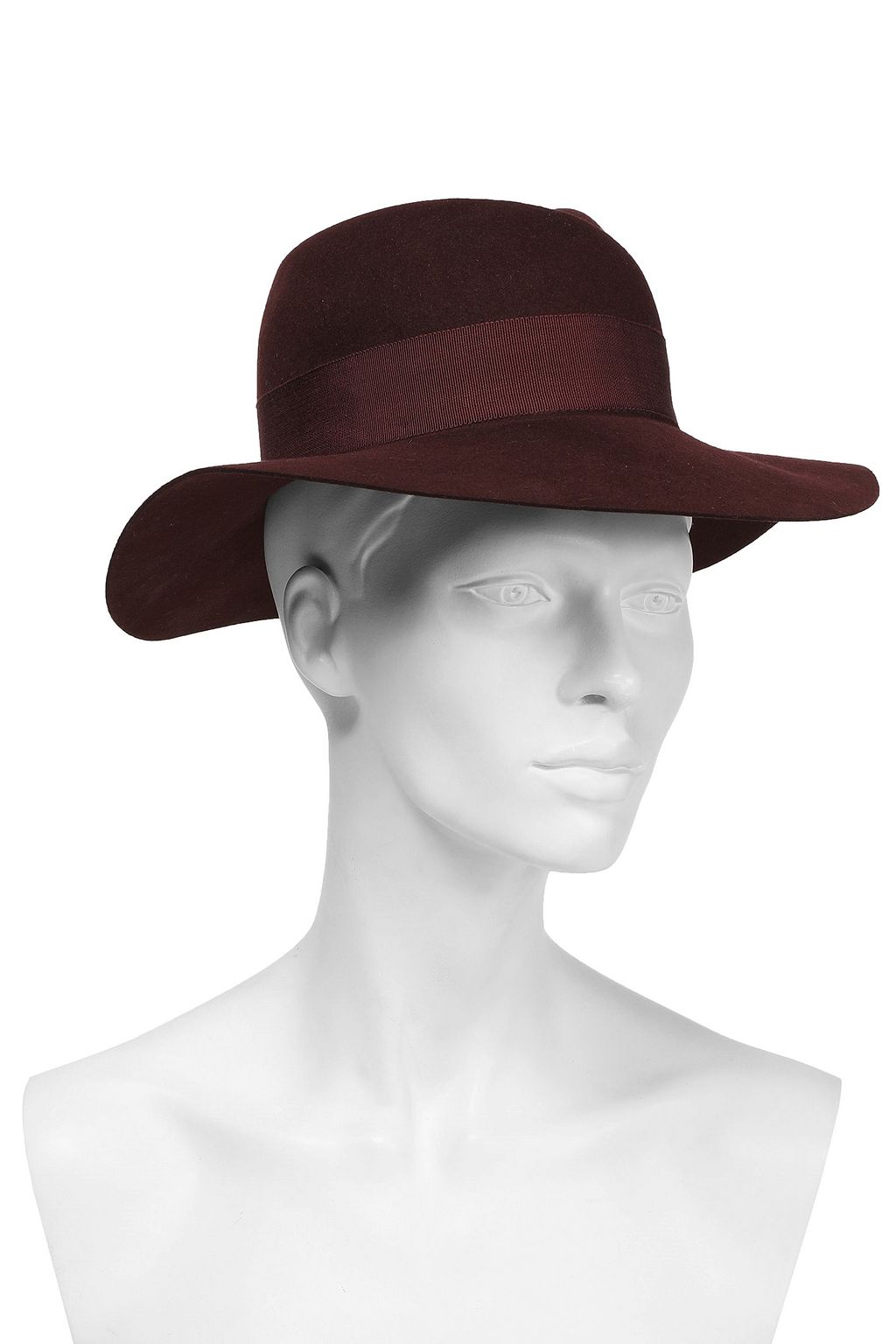 MAISON MICHEL Virginie grosgrain-trimmed rabbit-felt fedora