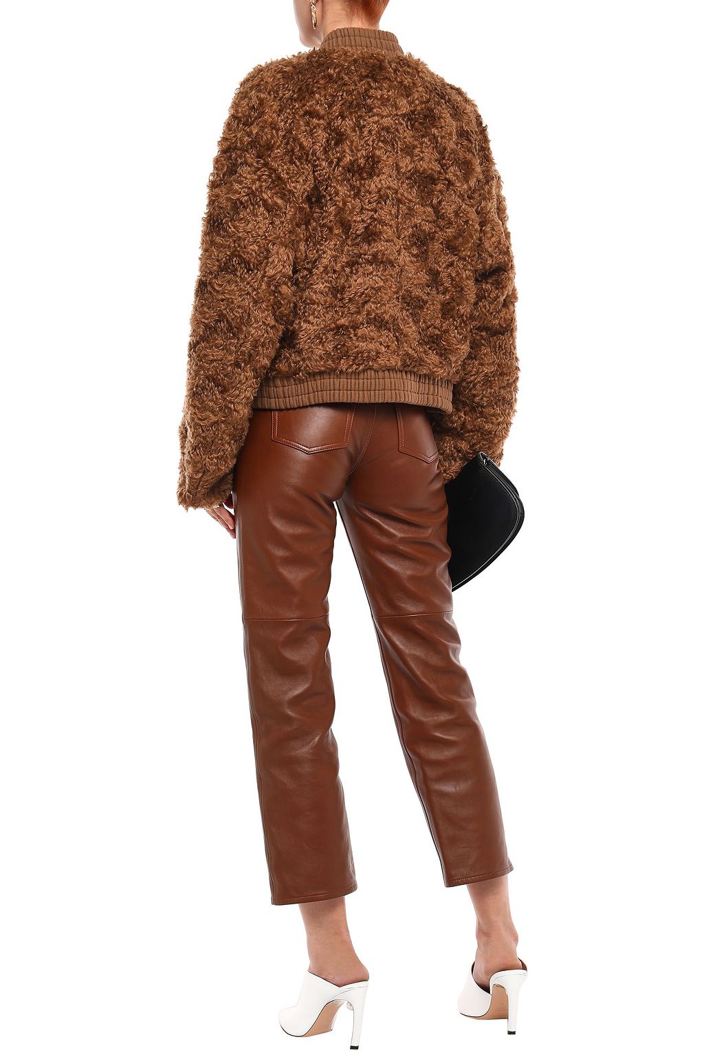 JIL SANDER Mohair and cotton-blend shearling coat