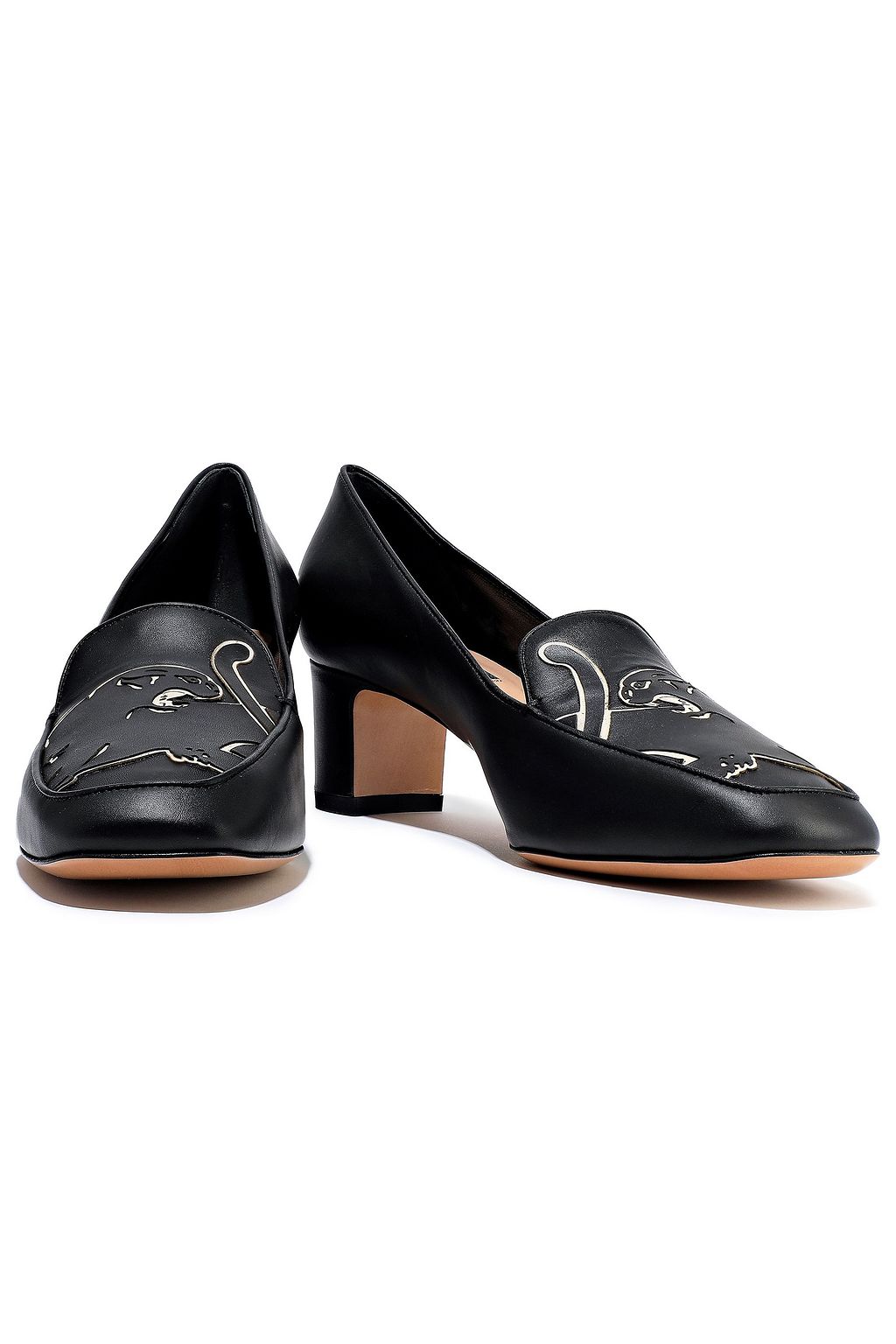 VALENTINO GARAVANI Laser-cut leather pumps