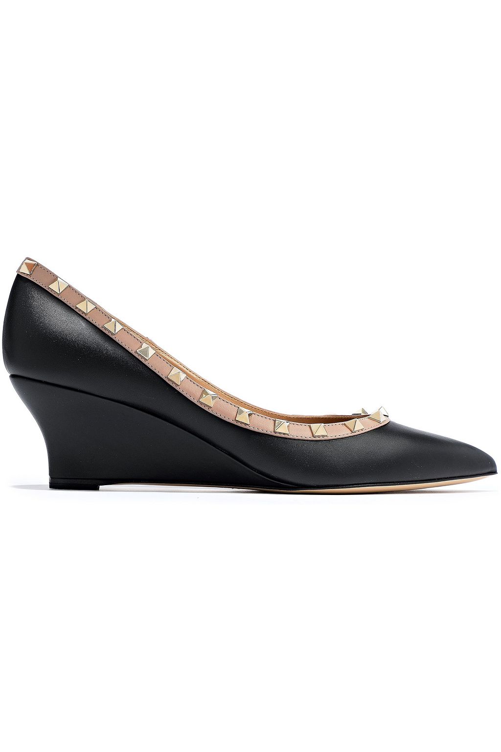 valentino rockstud wedge pump