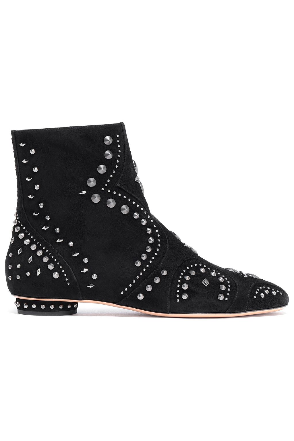 all black studded boots