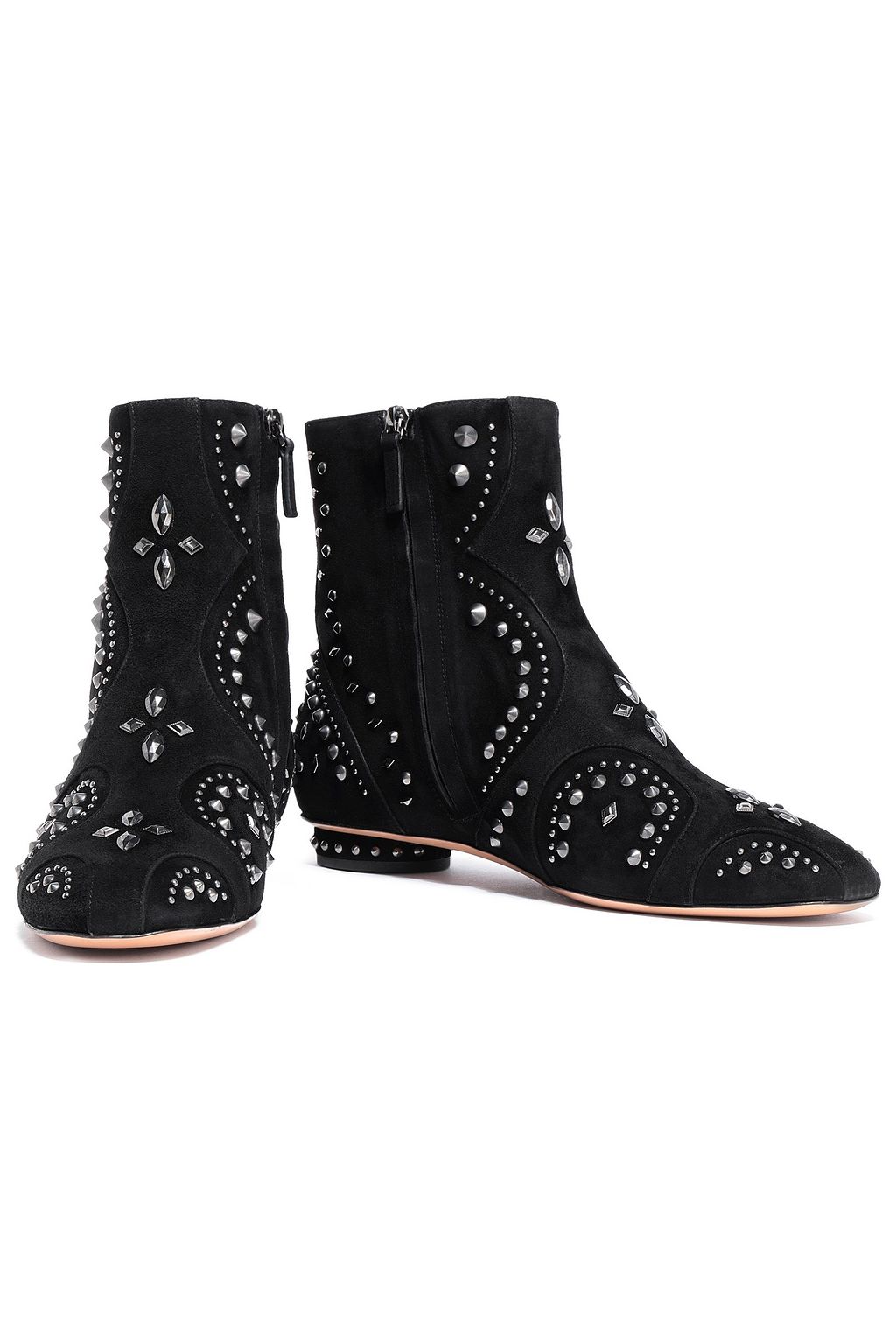 VALENTINO GARAVANI Studded suede ankle boots