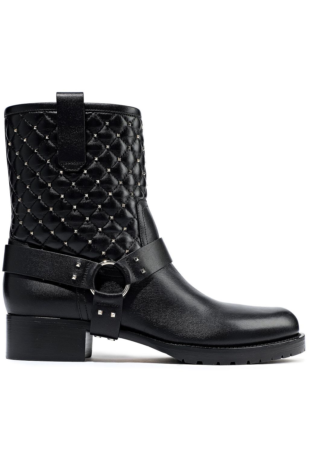 valentino garavani rockstud leather ankle boots
