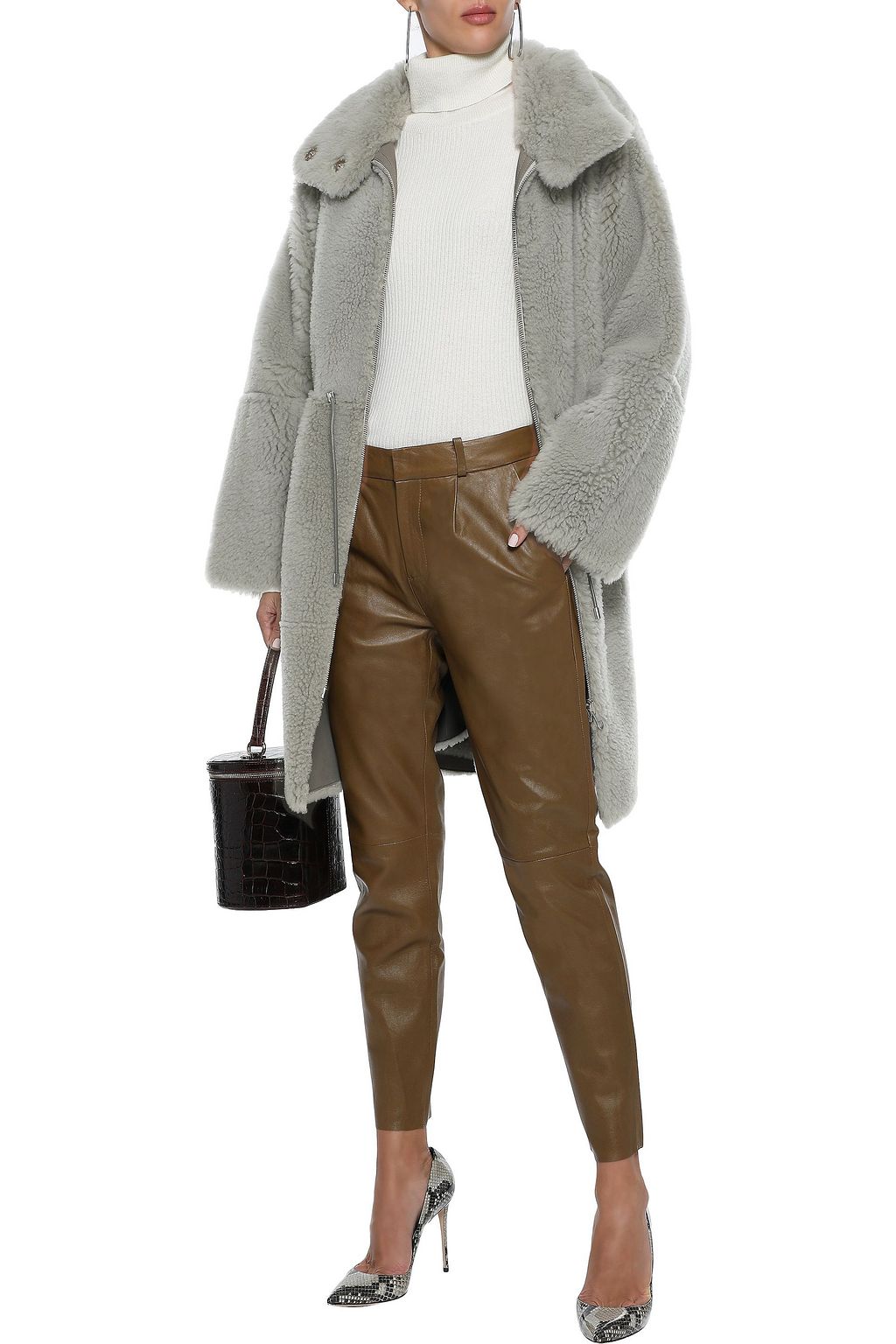 YVES SALOMON Reversible shearling and leather coat