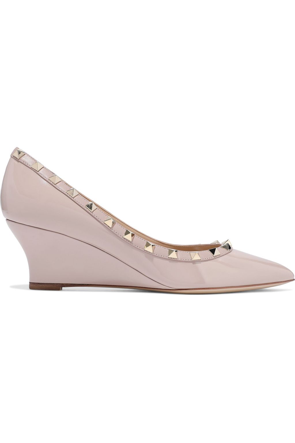 valentino rockstud wedge pump
