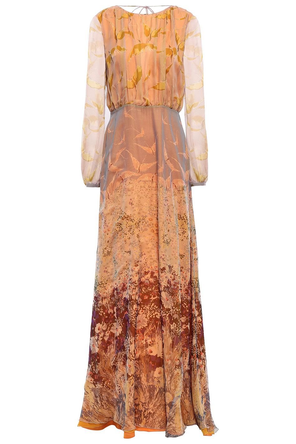 silk chiffon maxi dress