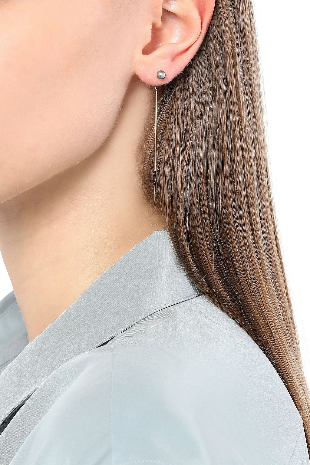 MIZUKI 14-karat gold freshwater pearl earrings