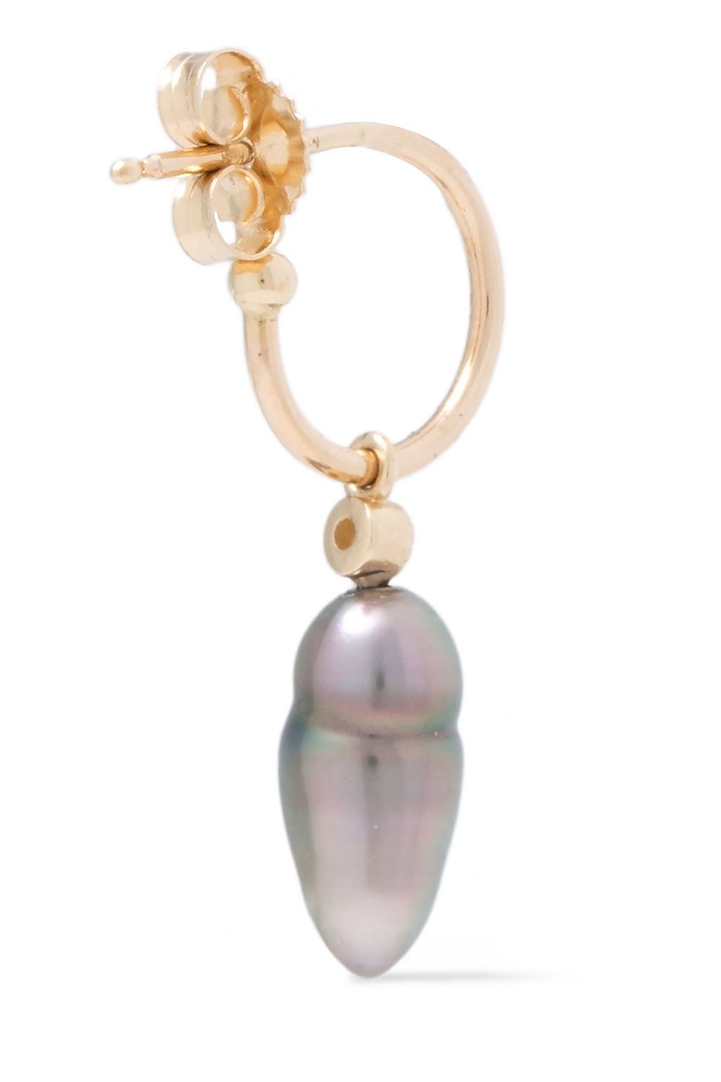 MIZUKI 14-karat gold diamond and pearl earring