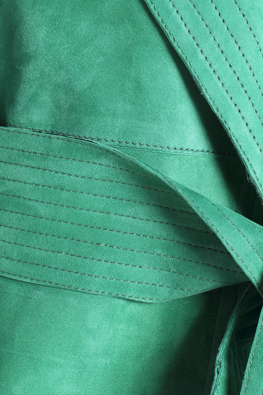 DIANE VON FURSTENBERG Belted wrap suede coat