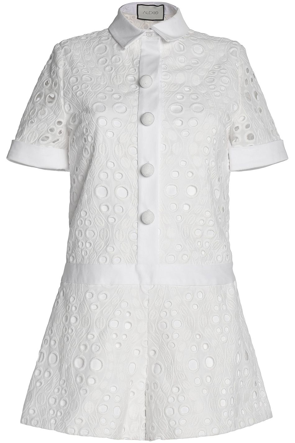 white broderie anglaise playsuit