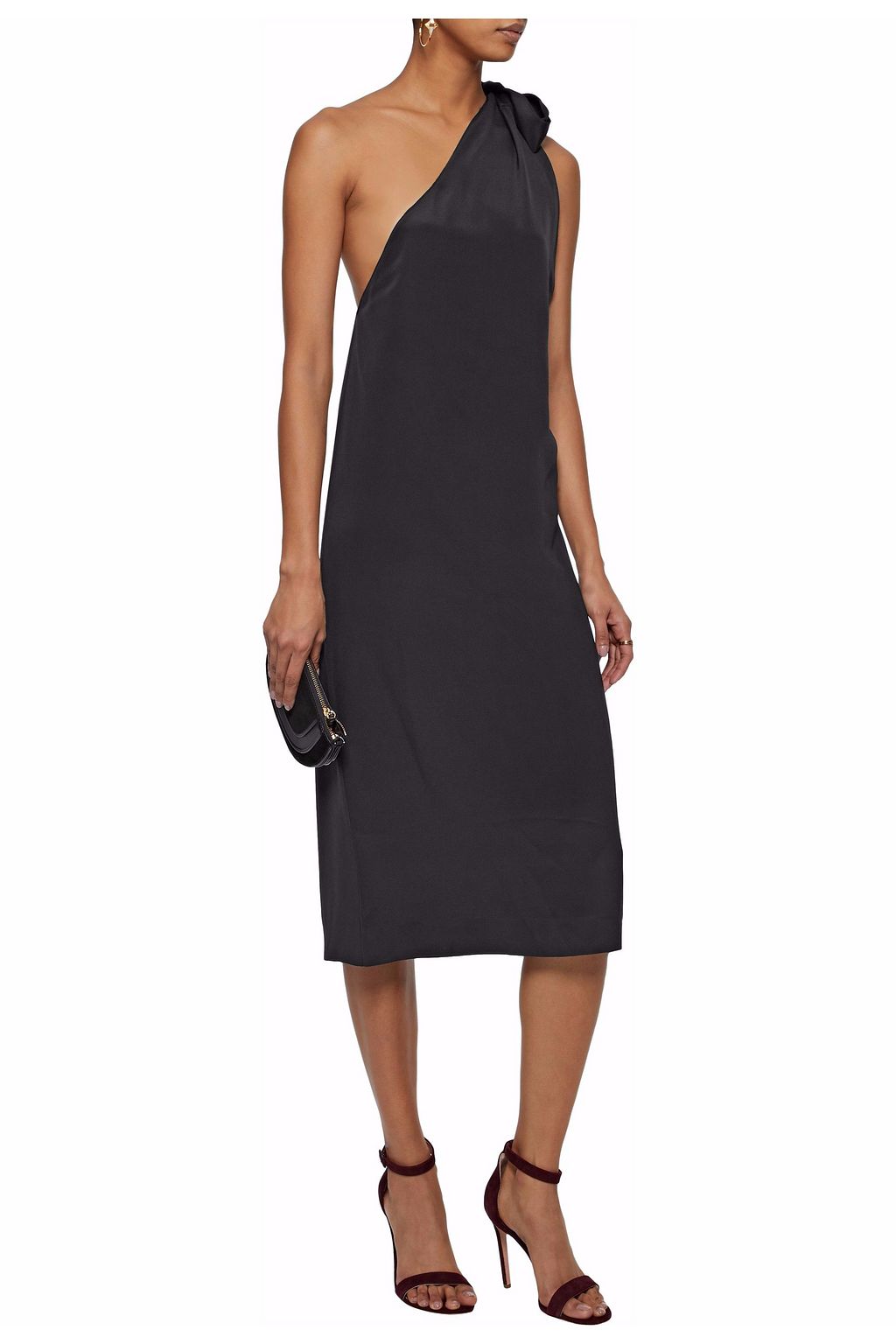 VANESSA SEWARD One-shoulder silk crepe de chine midi dress