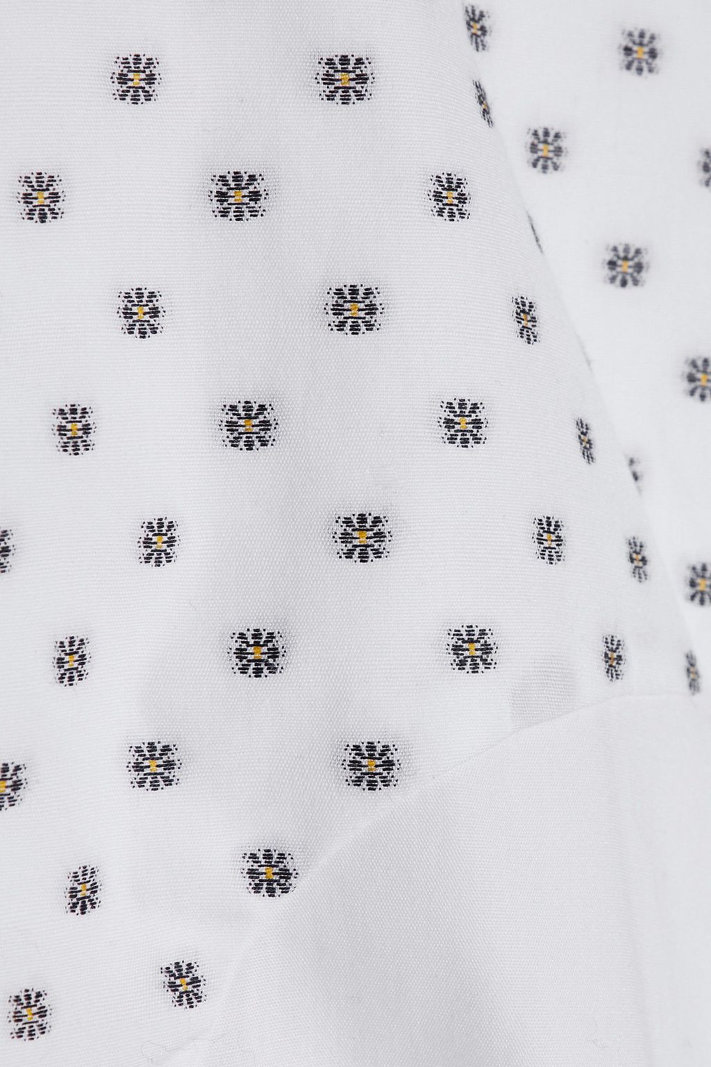 ROSETTA GETTY Paneled printed cotton-poplin shirt