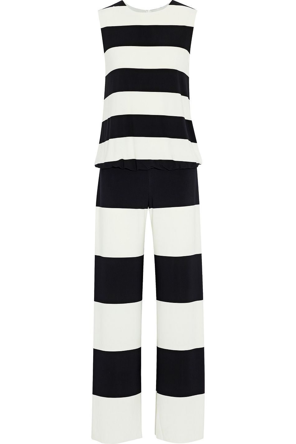 striped jersey jumpsuit