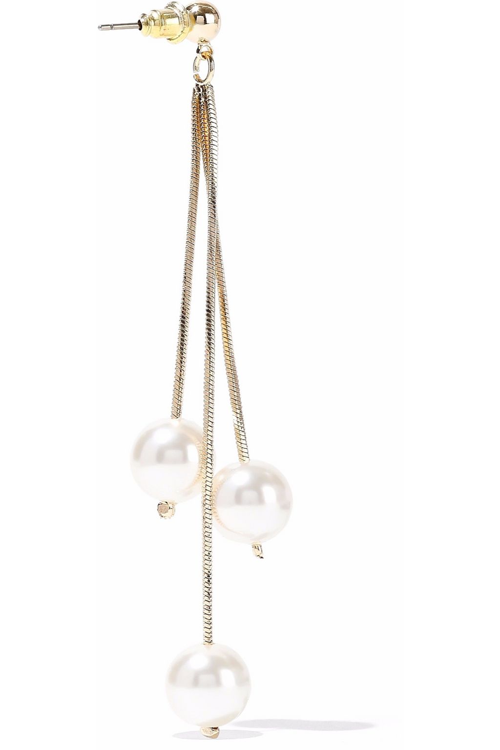 KENNETH JAY LANE Gold-tone faux pearl earrings