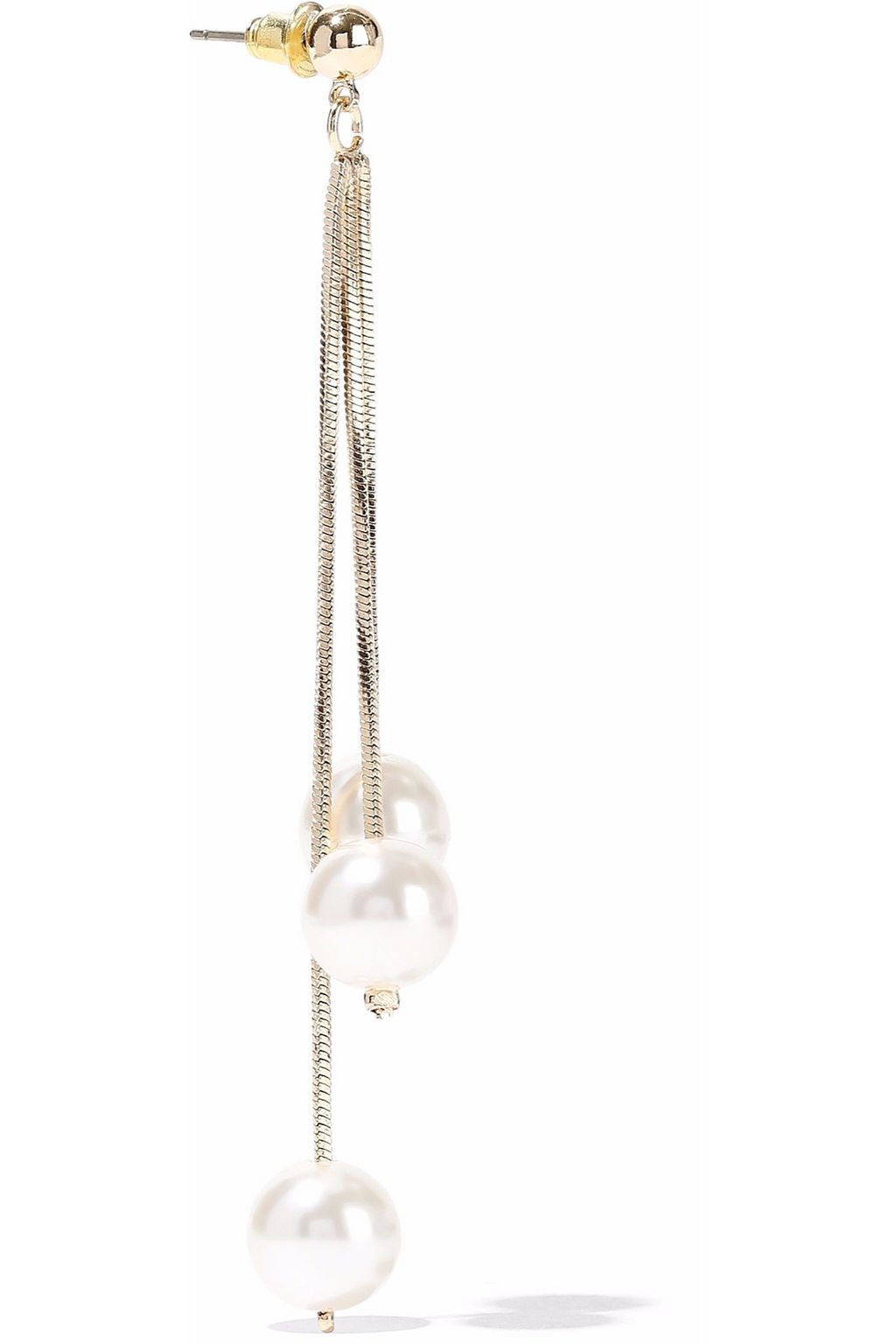 KENNETH JAY LANE Gold-tone faux pearl earrings
