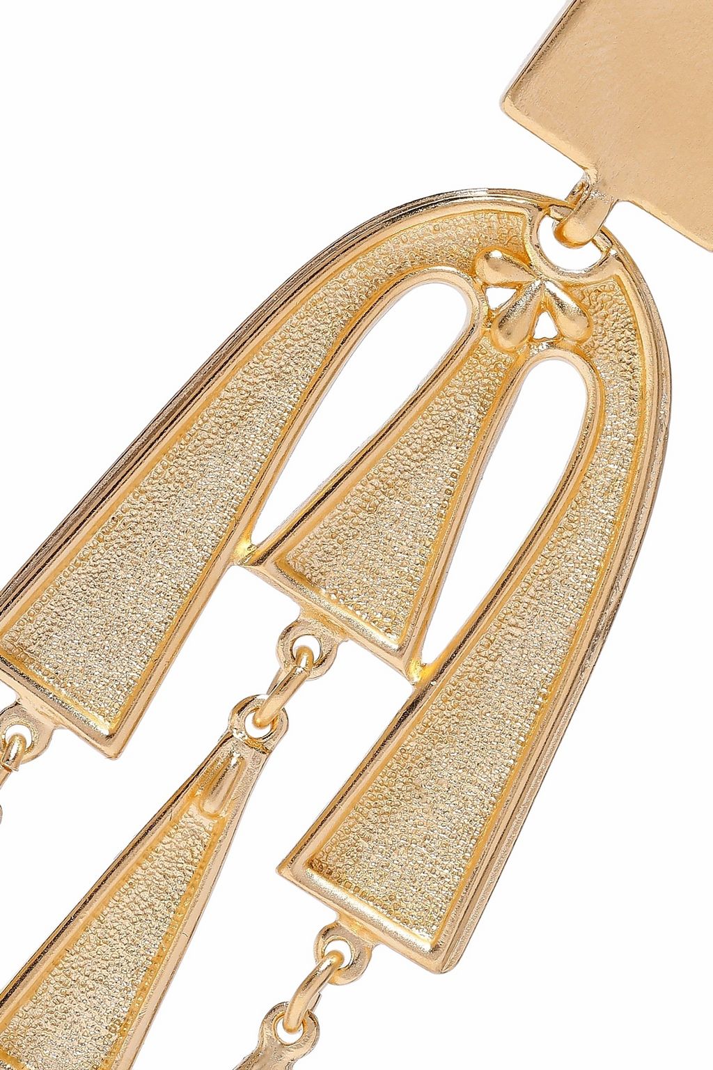 BEN-AMUN Hammered gold-tone resin earrings