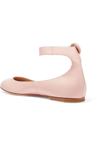pastel pink flats