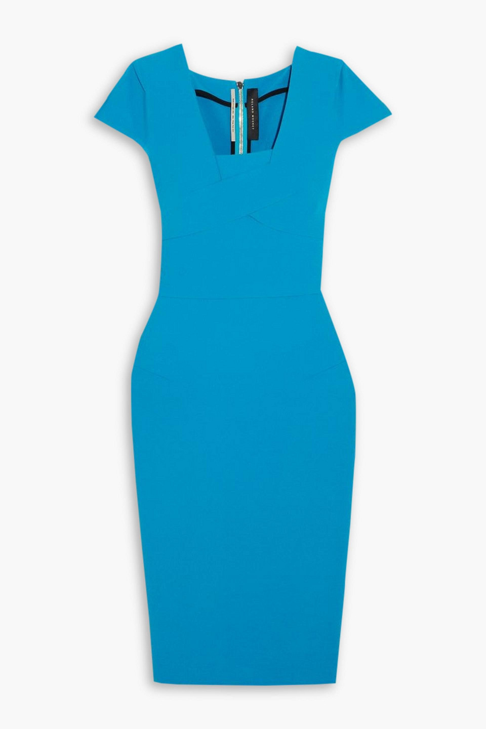 Roland Mouret Whistler Stretch-crepe Dress In Azure