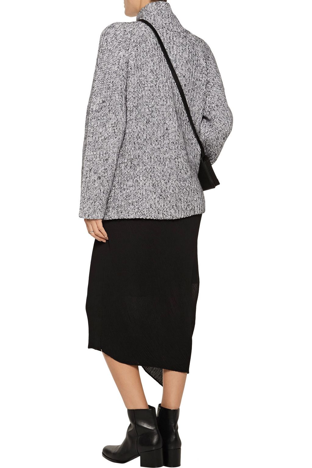 ALEXANDERWANG.T Marled cotton-blend turtleneck sweater