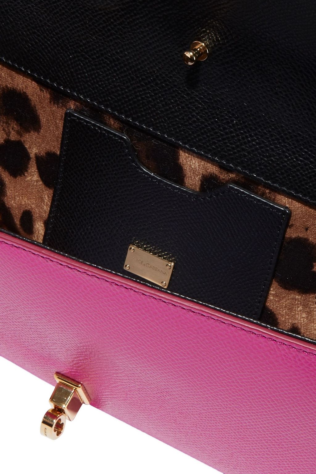 DOLCE&GABBANA Textured-leather clutch