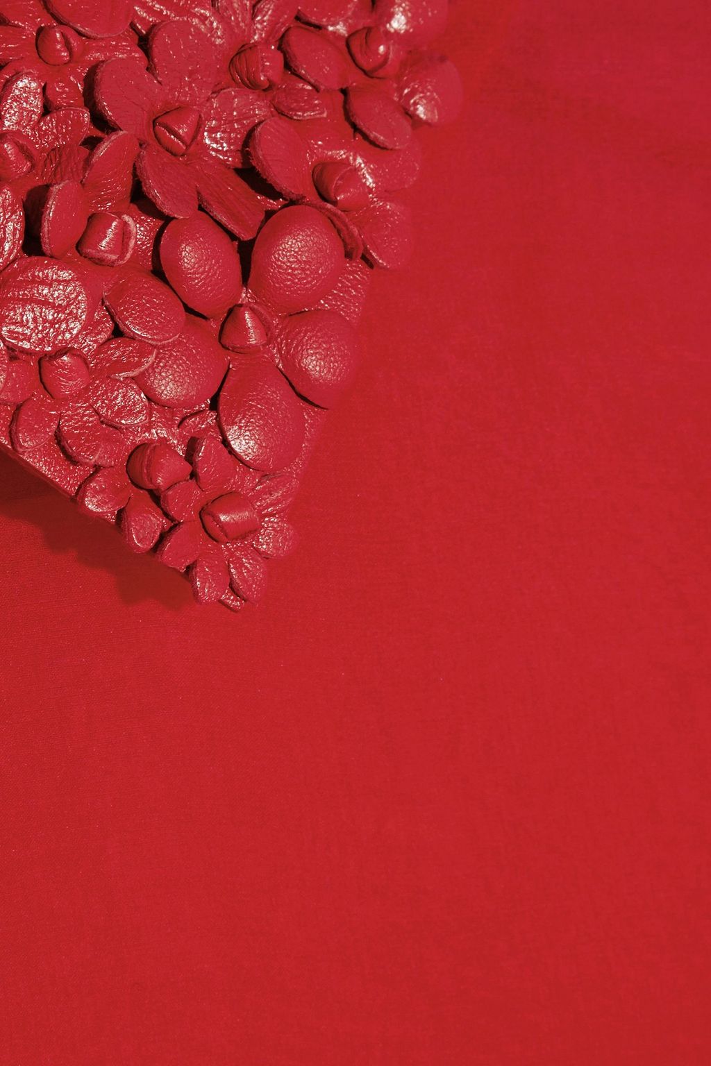 VALENTINO GARAVANI レザートリム ティアード シルクシフォン ロングドレス