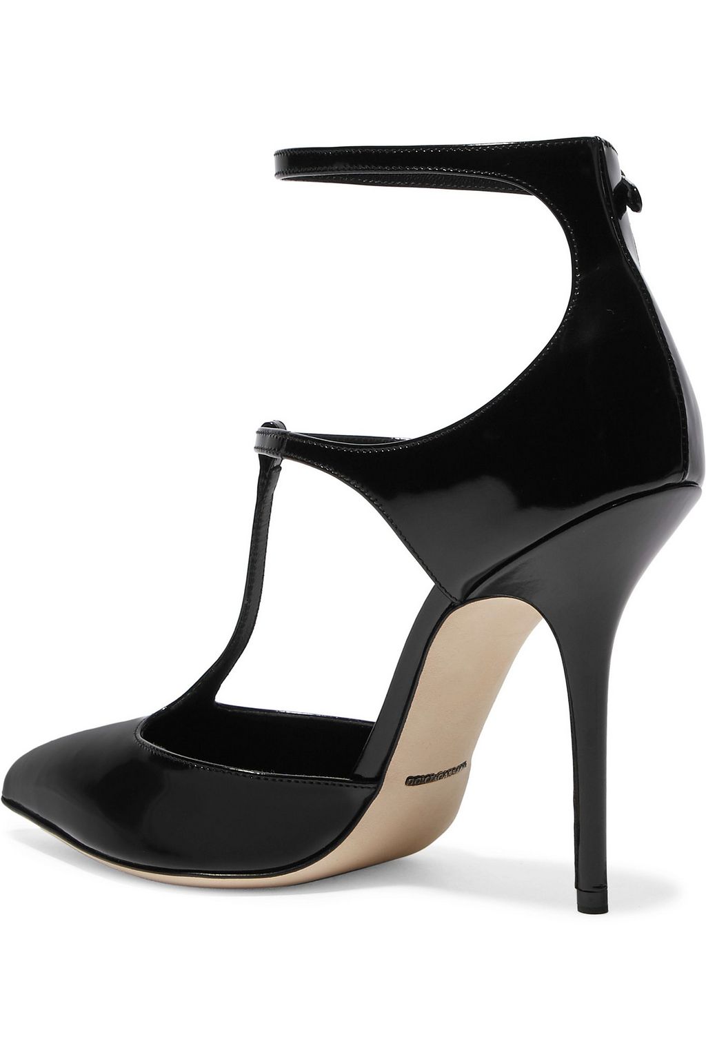 DOLCE&GABBANA Glossed-leather pumps