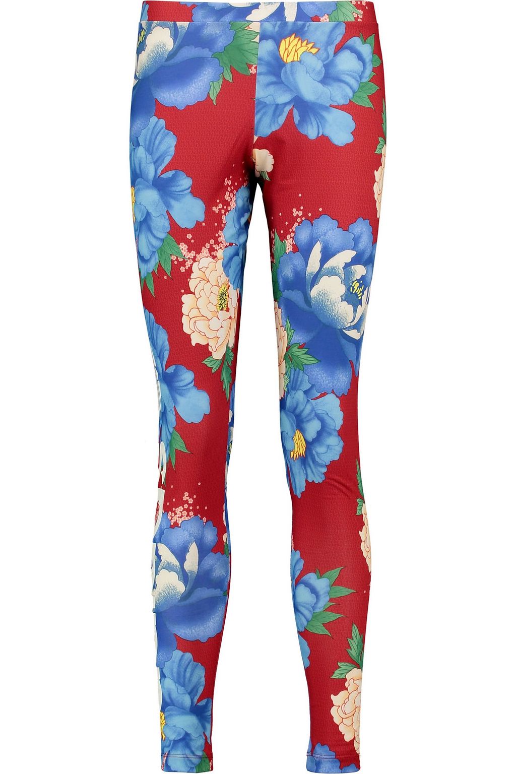 adidas red floral leggings