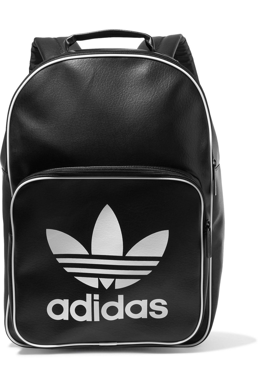 black leather adidas backpack