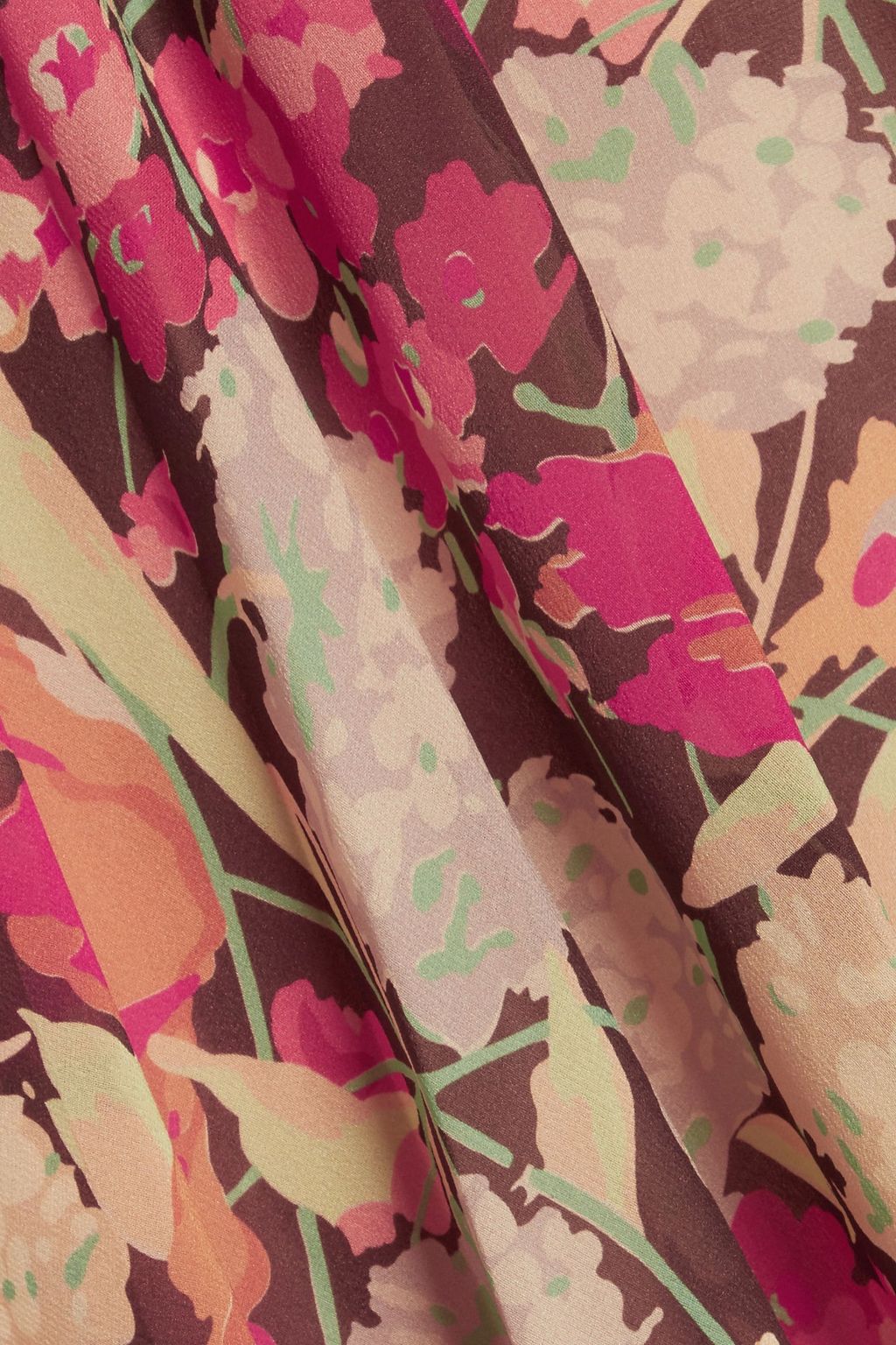 REDVALENTINO Floral-print silk-chiffon mini dress