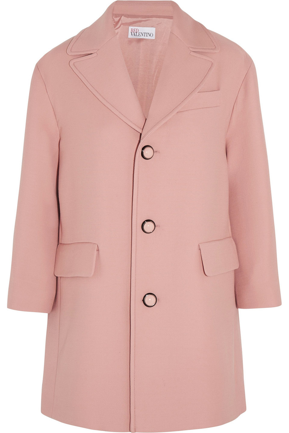 redvalentino - oversized wool-crepe coat - pink - it 38