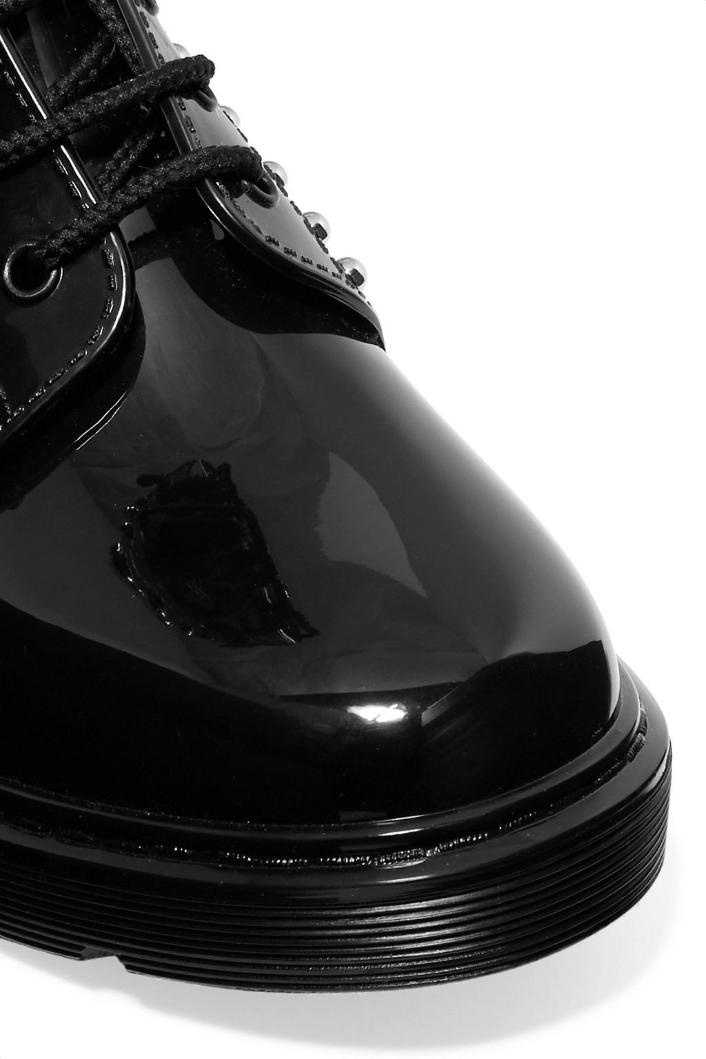 RED(V) Studded rubber rain boots