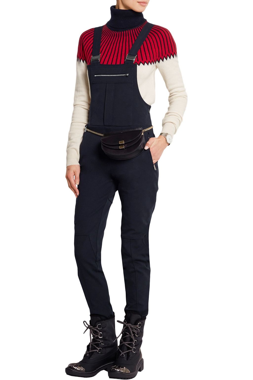 CHLOÉ Snow Capsule intarsia cashmere turtleneck sweater