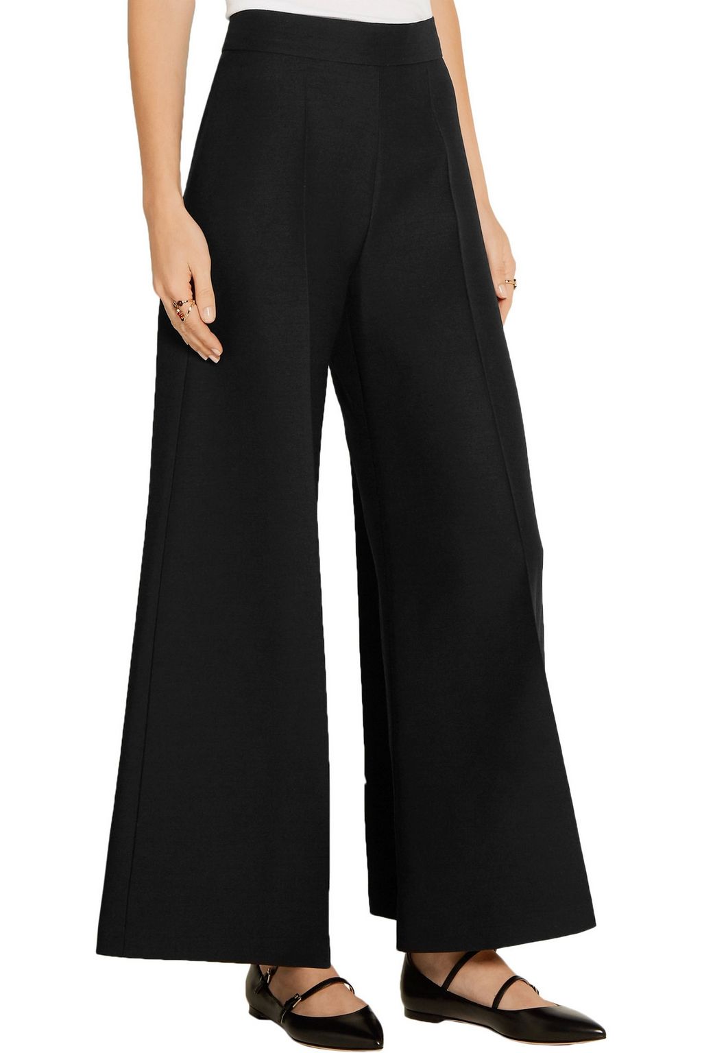 VALENTINO GARAVANI Wool-crepe wide-leg culottes